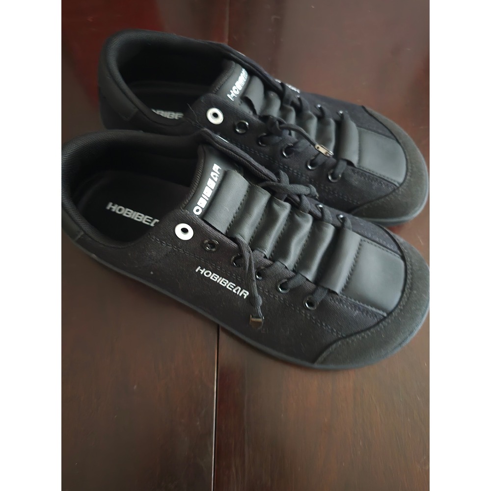 Hobibear Wide Toe Box Minimalist Barefoot Sneakers Black GST0071S Womens 7.5